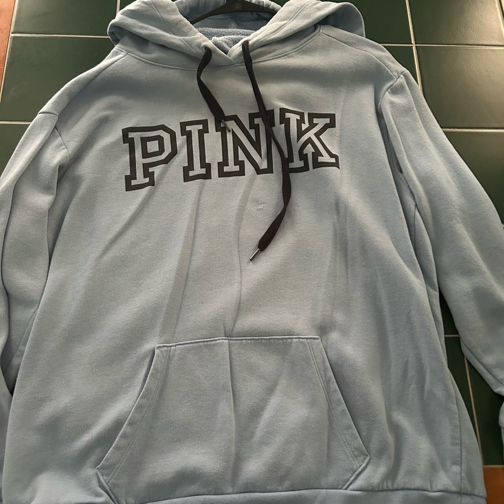 PINK Victoria's Secret Light Blue Hoodie